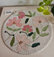 Garden of Flowers White Beads Round Floral Mat Placemat
