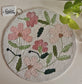 Garden of Flowers White Beads Round Floral Mat Placemat