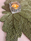 Designer Leaf Decorative Beads Table Placemat Bead table mat