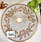 Unique Stylish Beaded Sequins Ivory Round Table Placemat Runner