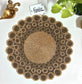 Glamorous Golden Beads Round Table Mat 