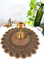 Glamorous Golden Beads Round Table Mat