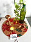 White Gold Red Silver Hearts Multicolour Beads Round Mat Table Placemat