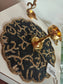 Vintage Floral Black Golden Beaded Placemat