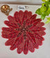 Vintage Wine Red N Gold Beads Table Beads Tablemat Placemat