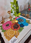 Trendy Burst Of Colours  Beads Table Coffee Side Table Mat