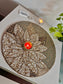 Royal Antique Jashn-ne-Bahara Vintage Gold Cream Round Hand Beads Placemat