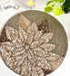 Royal Antique Jashn-ne-Bahara Vintage Gold Cream Round Hand Beads Placemat