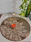 Royal Antique Jashn-ne-Bahara Vintage Gold Cream Round Hand Beads Placemat
