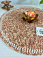 Stylish Handcrafted Elegant Beige Natural Beads Glass Table Mat Placemat