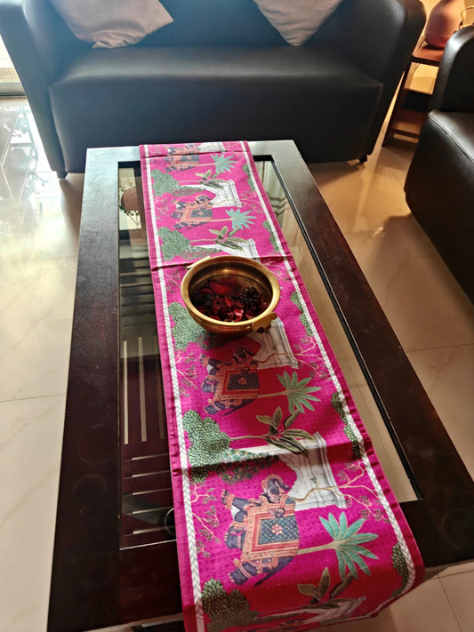 Trending Vintage Ethnic Elephant Silk Table Runner 12 x 72 inches