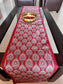 Ajrak Maroon Dupioni Silk Table Runner (L-72in, W-12in)