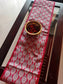 Ajrak Maroon Dupioni Silk Table Runner (L-72in, W-12in)