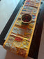 Elegant Ethnic Rectangular Festive Yellow Cotton Table Runner (14 x 60 inches)