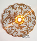 Classic Designer White Golden Beaded Table Placemat