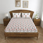 Vintage Cotton Mughal Floral Jaal Hand block Double Bedsheet King 9 feet x 9 feet