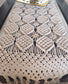 Natural Ivory Diamond Macramé Cotton Table Runner For Home Décor