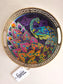 Majestic Purple Peacock Pichwai Decorative Tray Big Tray (10 x 10 inches)