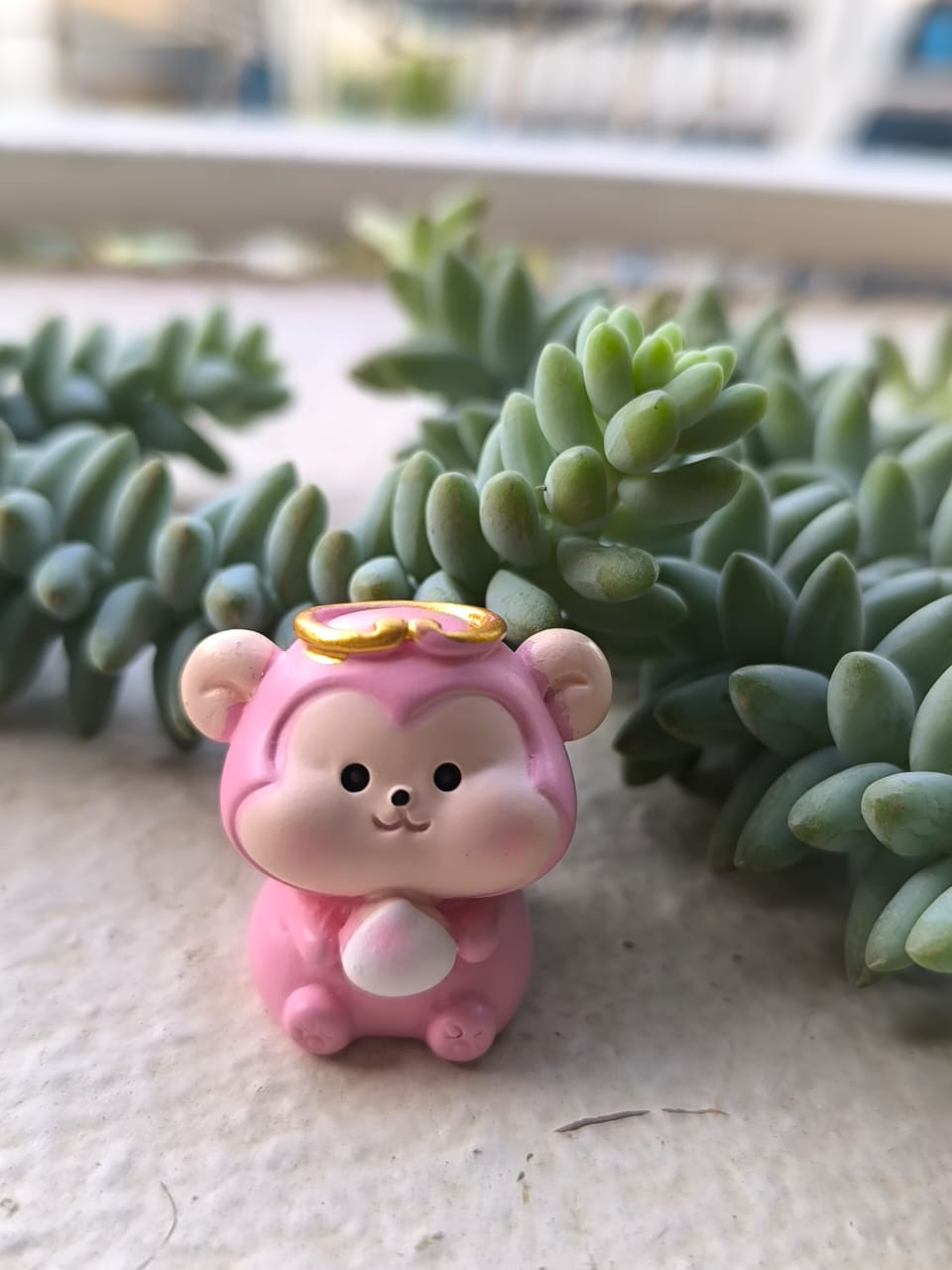 Cute Pink Monkey to bring a smile to your face - set of 1- Sajja Garden Nursery