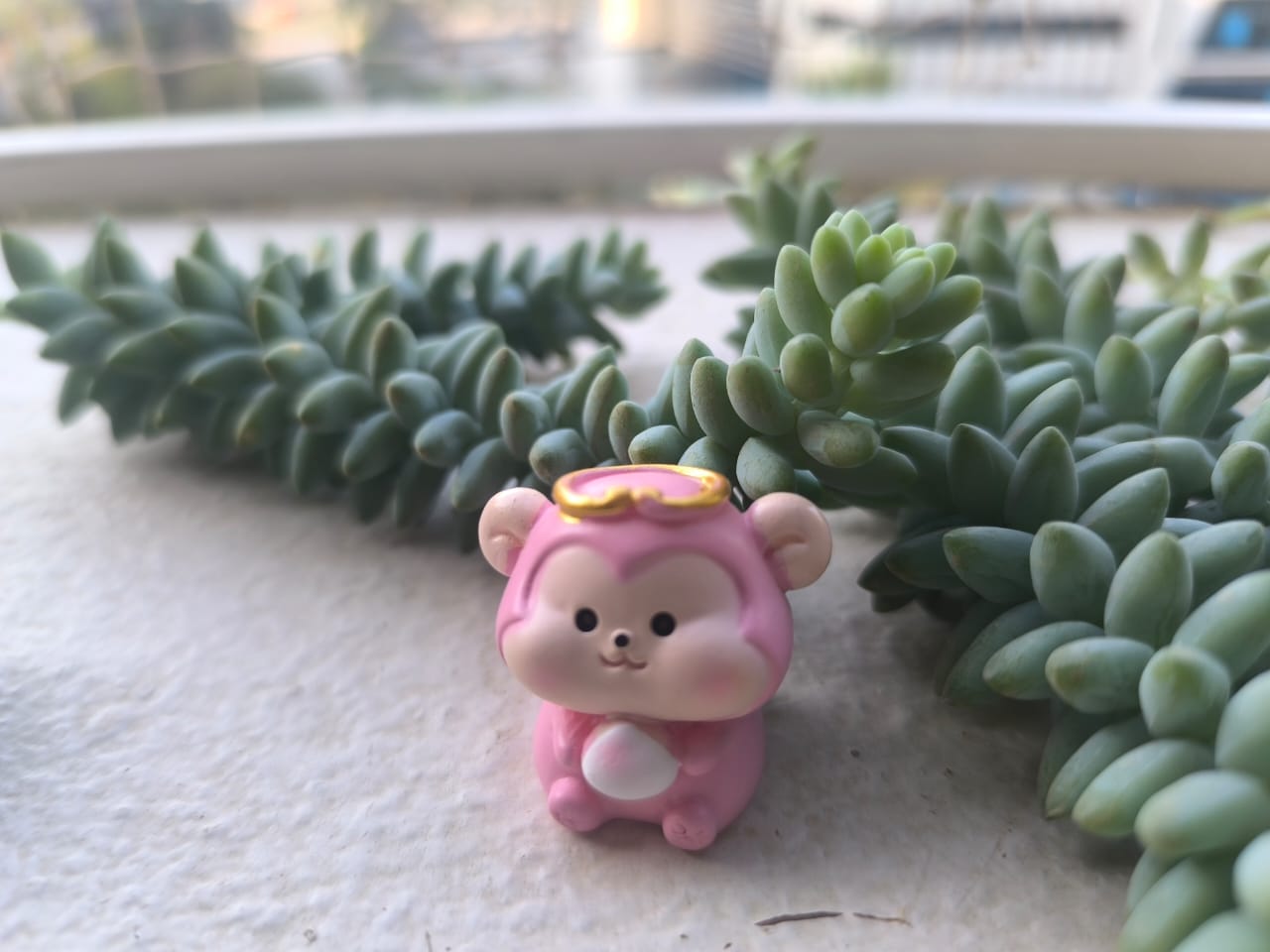 Cute Pink Monkey to bring a smile to your face - set of 1- Sajja Garden Nursery