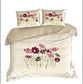 Designer Yellow Beige Floral Elegance Collection Cotton Double Bed King Bedsheet 9f x 9f