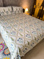 Buy Mughal Jaal South Cotton Hand block Double Bedsheet King 9 feet x 9 feet