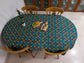 Buy Cyan Blue Anchor Cotton Table Cloth -6 Seater Table Cover 60 IN x 90 IN