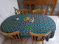 Buy Cyan Blue Anchor Cotton Table Cloth -6 Seater Table Cover 60 IN x 90 IN