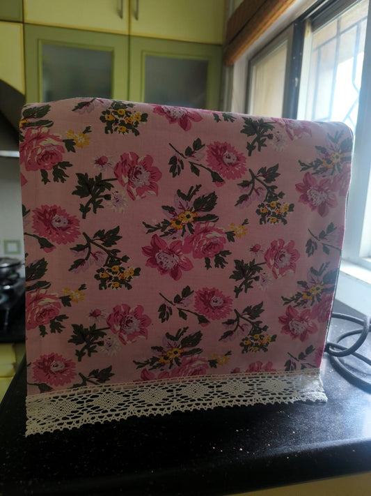 Pink Floral Trendy Cotton Table Runner |  Microwave Cover | Dining Table Linen Collection