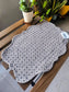 Fleur De Leaf Decorative Velvet Quilted Oval Reversible Placemats - Melange Brown