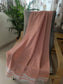 Super Absorbent Organic Cotton Bath Towel With Tassel Light Peach Orange XL