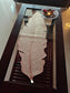 Beautiful Banana Leaf Table Runner (Size 13 x 36 Inches) Rose Gold