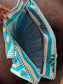Striped Blue White Printed  Palm Tree Tote Bag For Girl Women