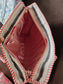 Striped Floral Handblock Printed Quilted Tote Bag with concealed zip 15x 18x 5 inches