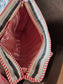 Striped Floral Handblock Printed Quilted Tote Bag with concealed zip 15x 18x 5 inches
