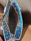 Blue Floral Hand block Printed Quilted Tote Bag with concealed zip 15x 18x 5 inches