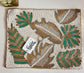 Elegant Leaves Beaded Pearls Table Placemat