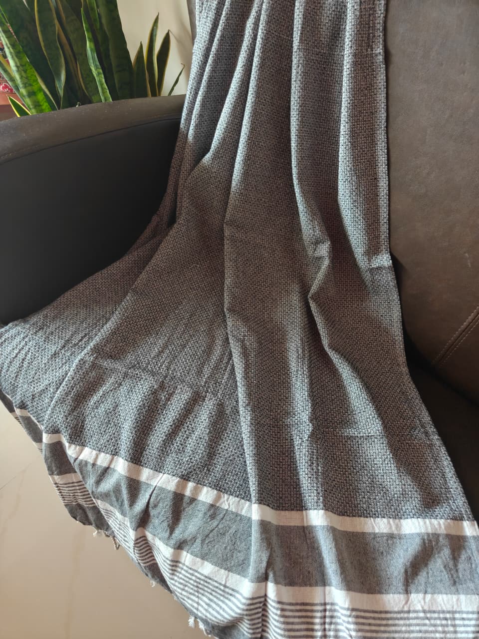 Super Absorbent Organic Cotton Beach Bath Towel Grey XL For Men