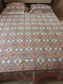 Buy Vintage Traditional Hand block Pure Cotton Double Bedsheet Queen Smaller King
