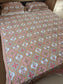 Buy Vintage Traditional Hand block Pure Cotton Double Bedsheet Queen Smaller King