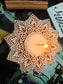 Decagram Handcrafted Wood Tealight Candle Holder  | Handcrafted Diya | 1 piece | Indian Festival Diya