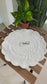 Cream Ivory Floral Cotton Round Table Fabric Decorative Quilted Placemat mat 1 piece