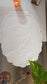Ivory White Oval Floral Quilted Cotton Round Table Placemat Trivet