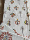 Hand Block Palm Floral Peacock King Cotton Bedsheets Online 108 inches x 108 inches