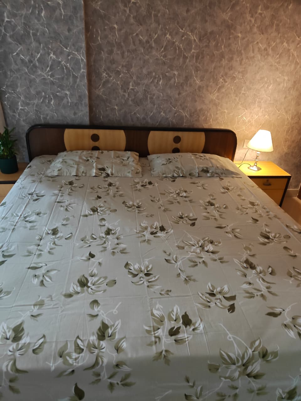 Luxury Collection Sage Green Floral King Bedsheet Sage 108 inches x 108 inches