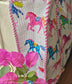 Designer Horses Handblock Printed Quilted Tote Bag with concealed zip 15x 18x 5 inches