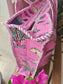 Women Ethnic Jungle Theme Hand Block Printed Shopper Tote Bag handbag - Pinkish Green