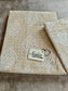 Tang Dynasty inspired Damask Pattern Beige Double Bedsheet Queen 90 x100 inches