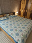 Sajja Hand Block Printed Bedsheet | Pure Cotton | Double Bed Queen Size 90"x108" | 210 TC Bedsheets | Includes 2 Pillow Covers (Hatti )