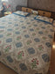 Sajja Hand Block Printed Bedsheet | Pure Cotton | Double Bed Queen Size 90"x108" | 210 TC Bedsheets | Includes 2 Pillow Covers (Hatti )
